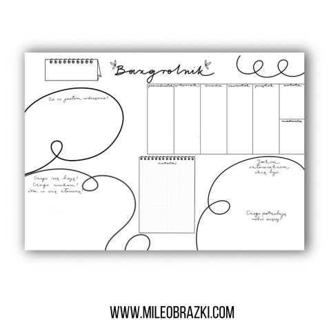"Bazgrolnik" - planer biurkowy A2 "Bazgrolnik" - planer biurkowy A2