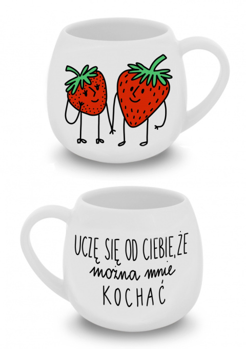 Duży kubek "Poziomki" 400 ml. Duży kubek "Poziomki" 400 ml.