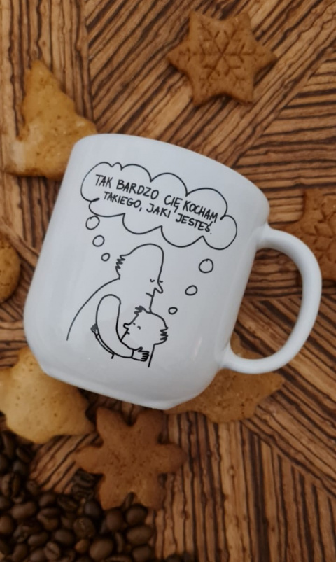 Kubek "Tak bardzo Cię kocham takiego, jaki jesteś" 280 ml. Kubek "Tak bardzo Cię kocham takiego, jaki jesteś" 280 ml.
