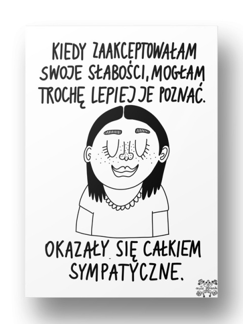 Plakat A3 "Kiedy zaakceptowałam swoje słabości"