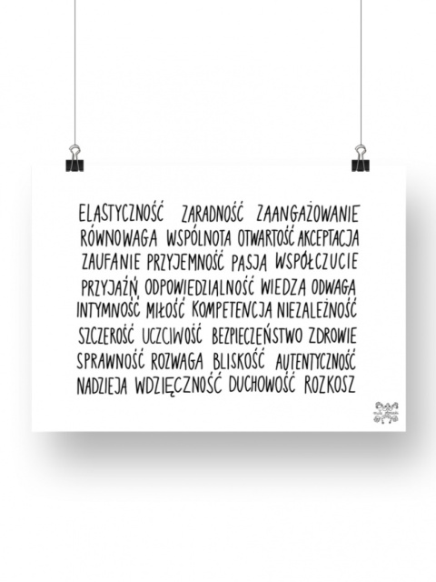 Plakat A4 "Wartości II" Plakat A4 "Wartości II"