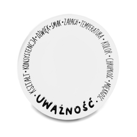 Talerzyk deserowy "Uważność" 19 cm. Talerzyk deserowy "Uważność" 19 cm.